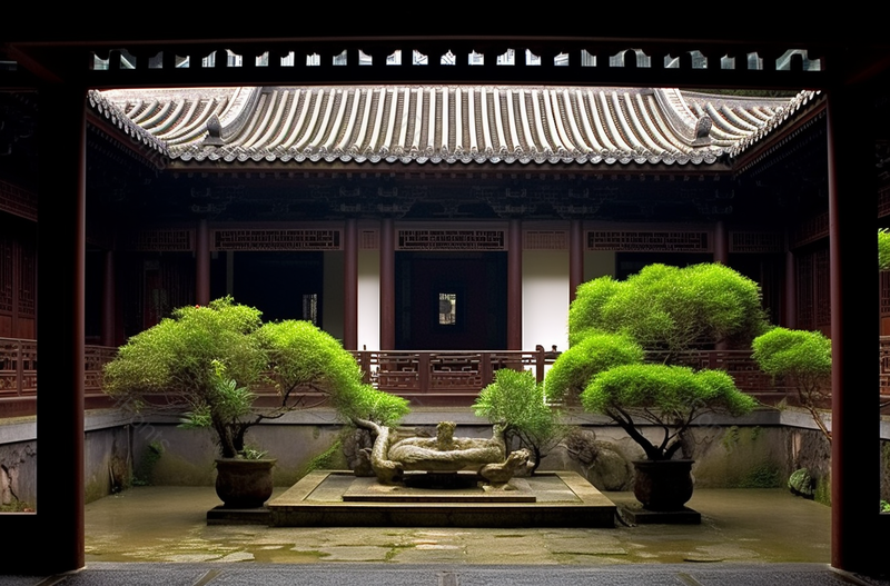 江苏苏州园林庭院假山青松摄影图,高清,摄影图,摄影图片,图片大全,摄影图免费下载